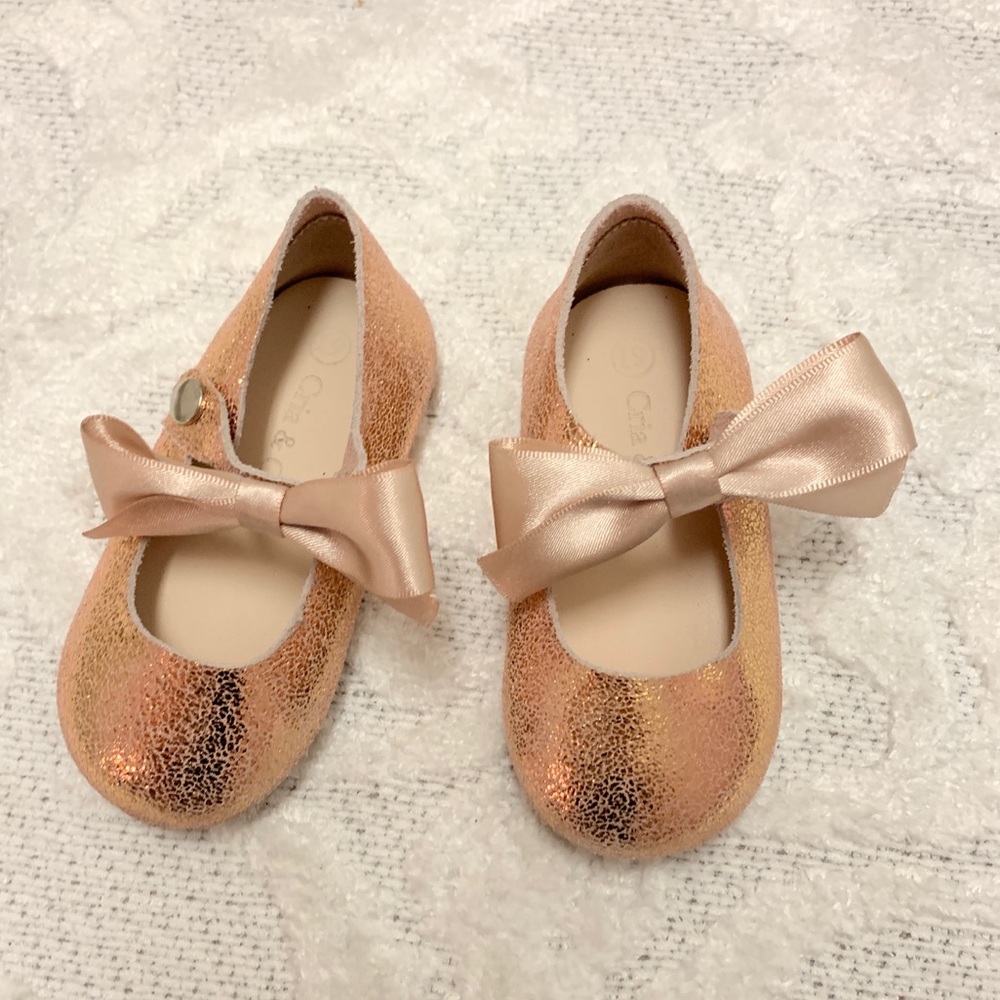 Baby gold shoes